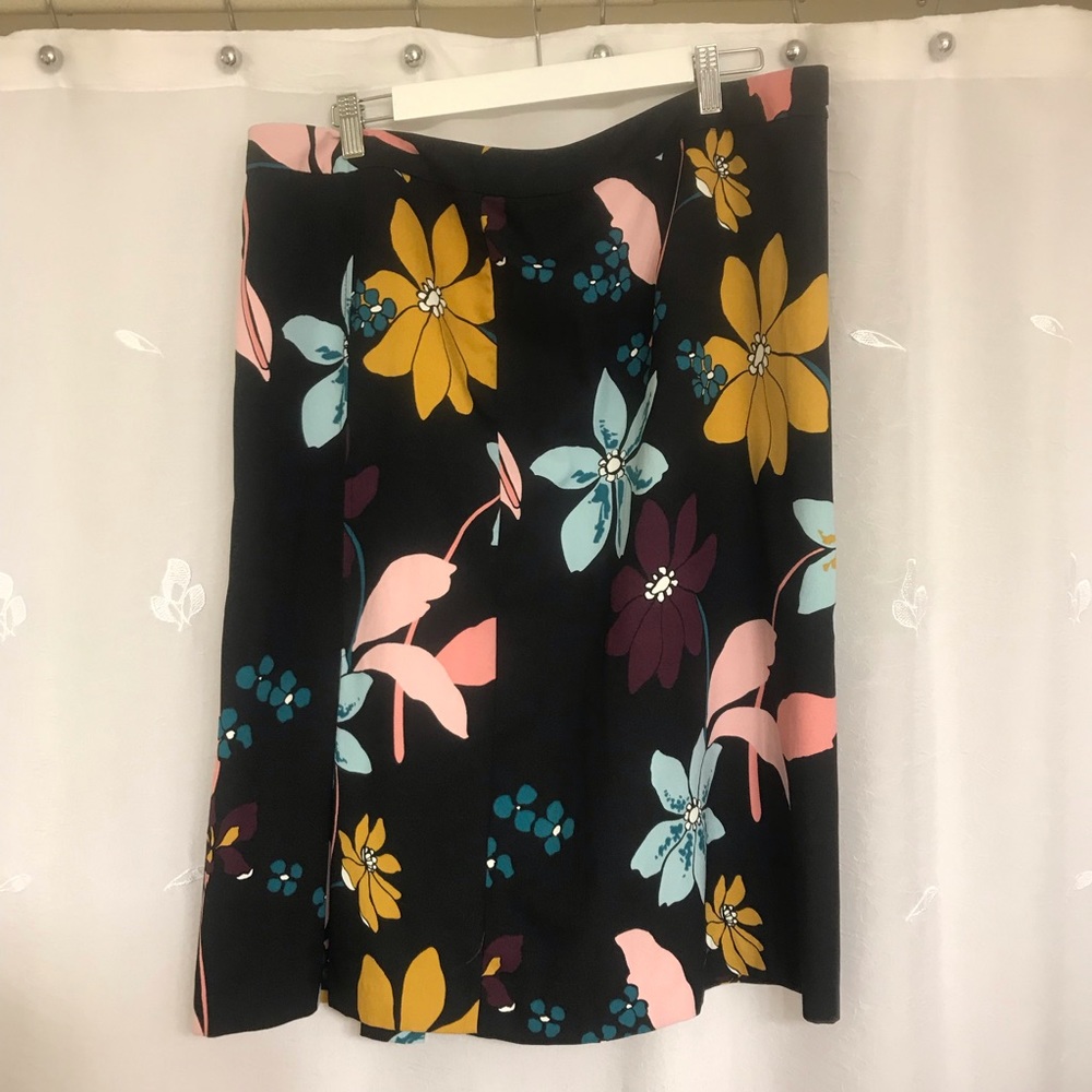 Floral Knee Length Skirt